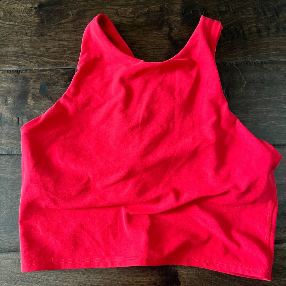 Red athletic top